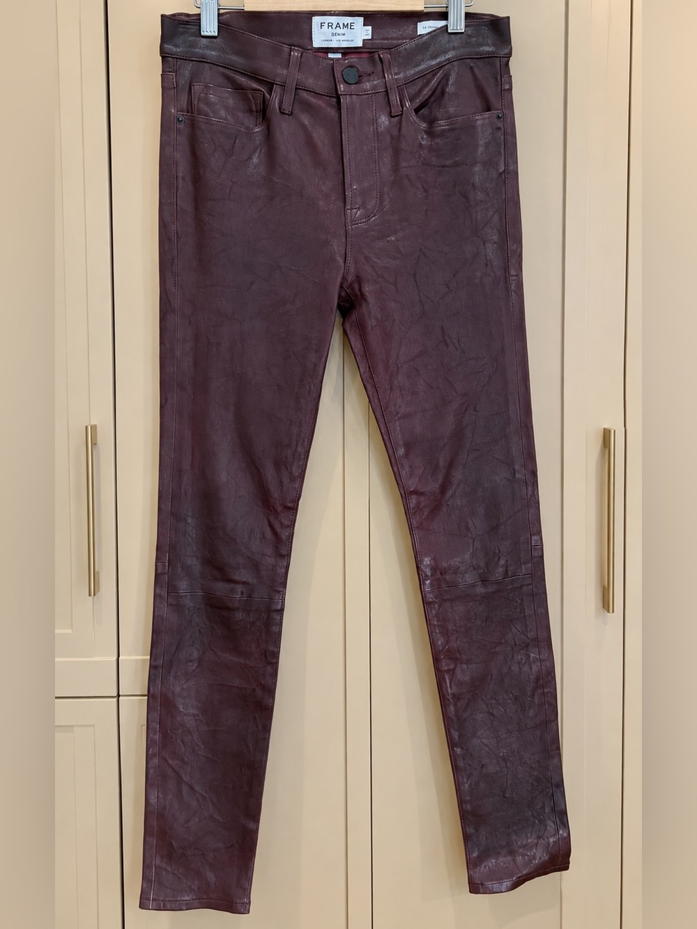 FRAME women's leather trousers, size 27